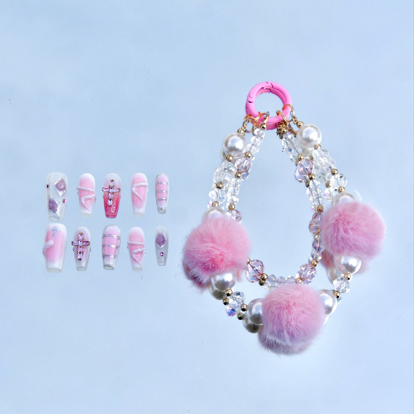 SET - Blush Pompons