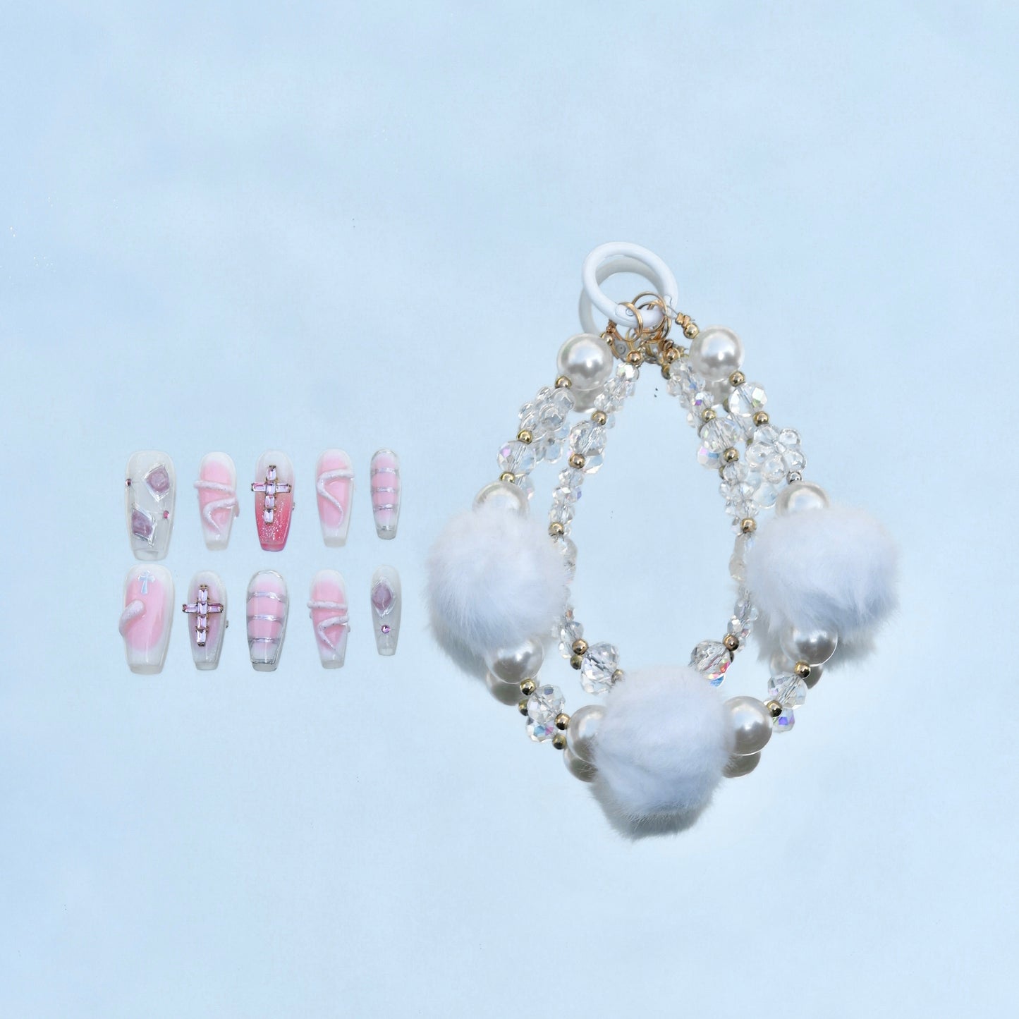 SET - Blush Pompons